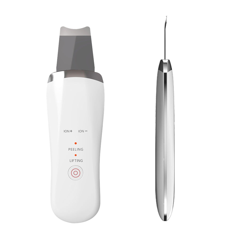 Electric Ultrasonic Skin Scrubber Face Spatula Home Ultrasonic Skin Scrubber Facial Cleaner Handheld Mini Derma Galvanica Tightening Face Scrubber Machine Skin Scrubber USB Ultrasonic