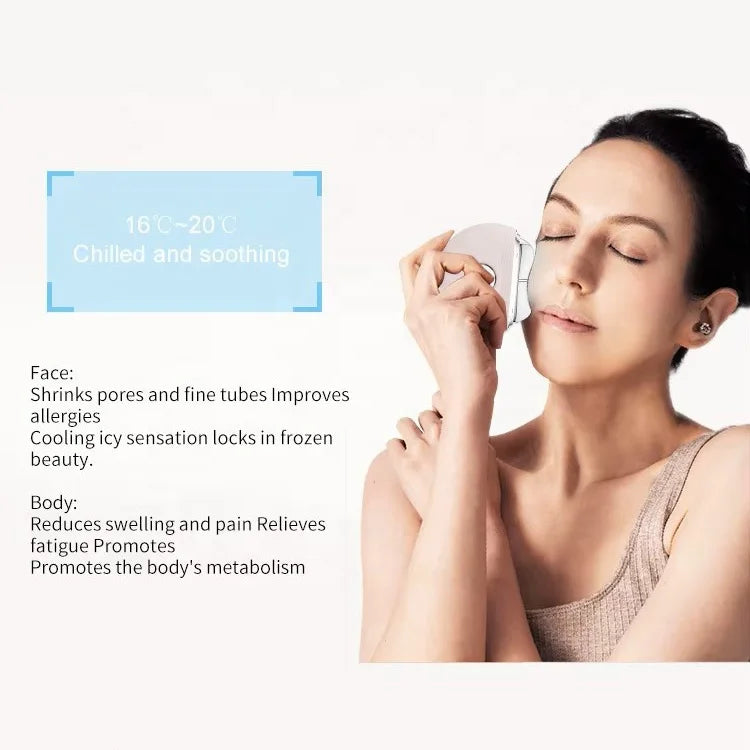 Hot Cold Instrument 5 in 1 Electric Gua Sha Galvanic Scraping Massager Face Sculpting Tool Beauty Equipment for Facial Device