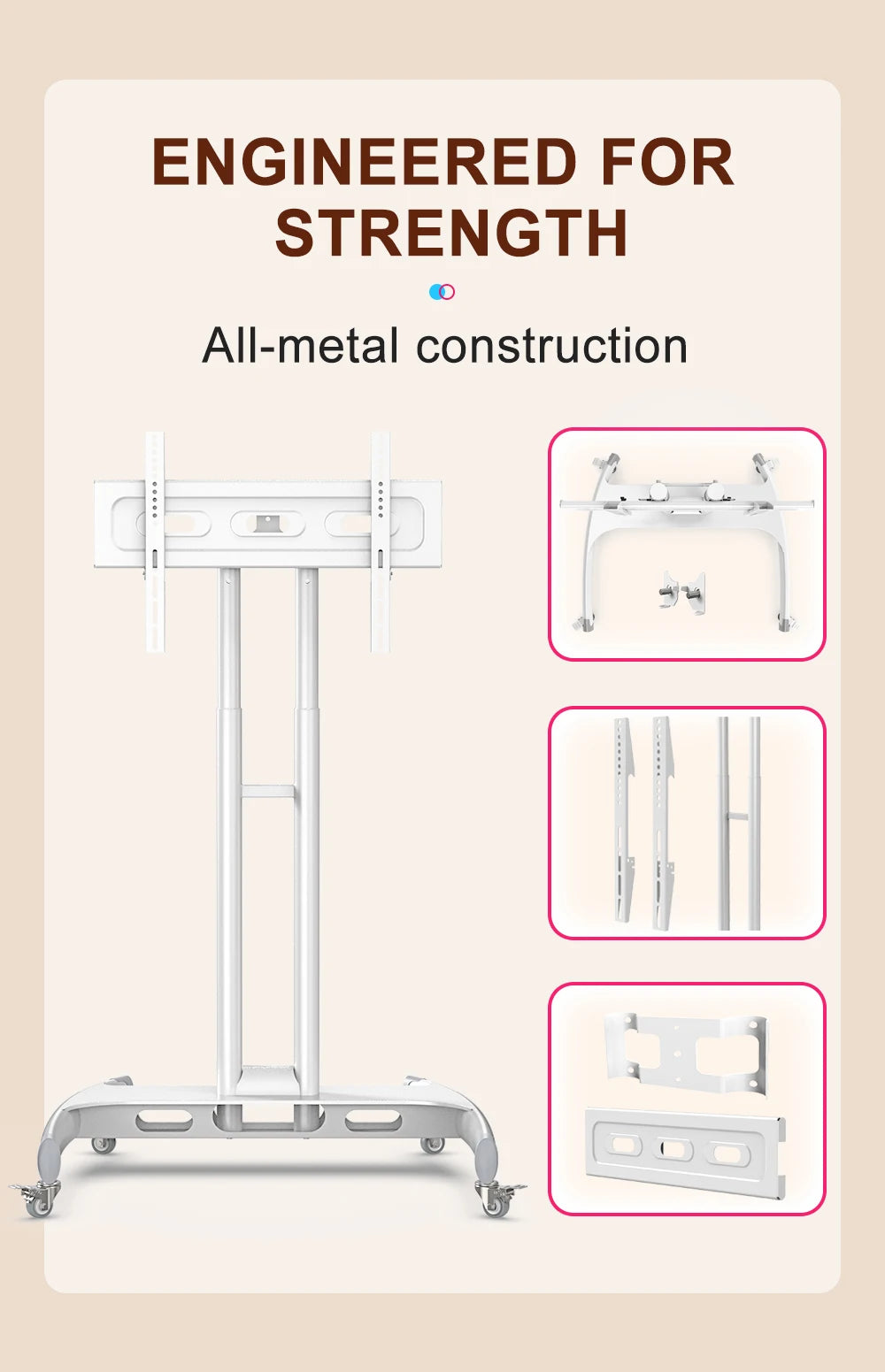 Bonlier Iron Red Light Panel Stand for 1500W 2160W 2400W Red Therapy Light Device Stand