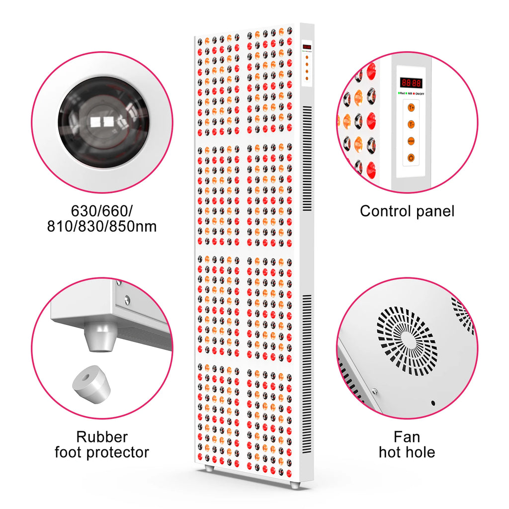 Bonliter 2400W Red Light Therapy Led Therapy Panel 630nm 660nm 810nm 830nm 850nm 5 Year Warranty