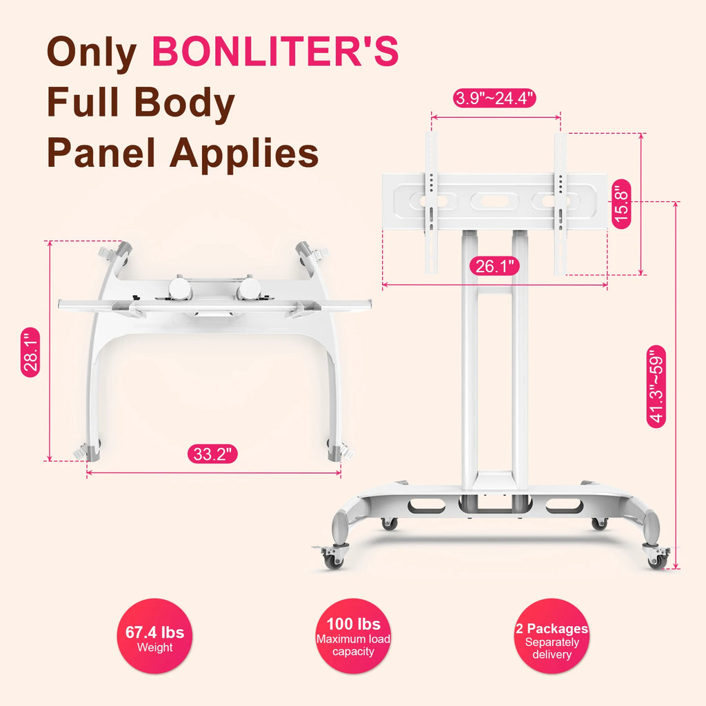 Bonlier Iron Red Light Panel Stand for 1500W 2160W 2400W Red Therapy Light Device Stand