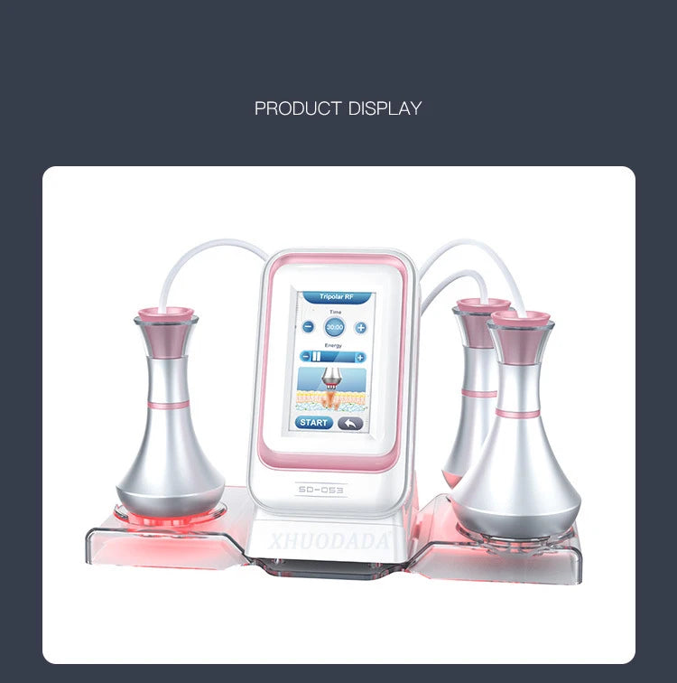 80K 3 in 1 Cavitation Ultrasonic Body Slimming Machine Multi-Polar Frequency Anti-Wrinkle Rejuvenation Skin Lift Tighten Device