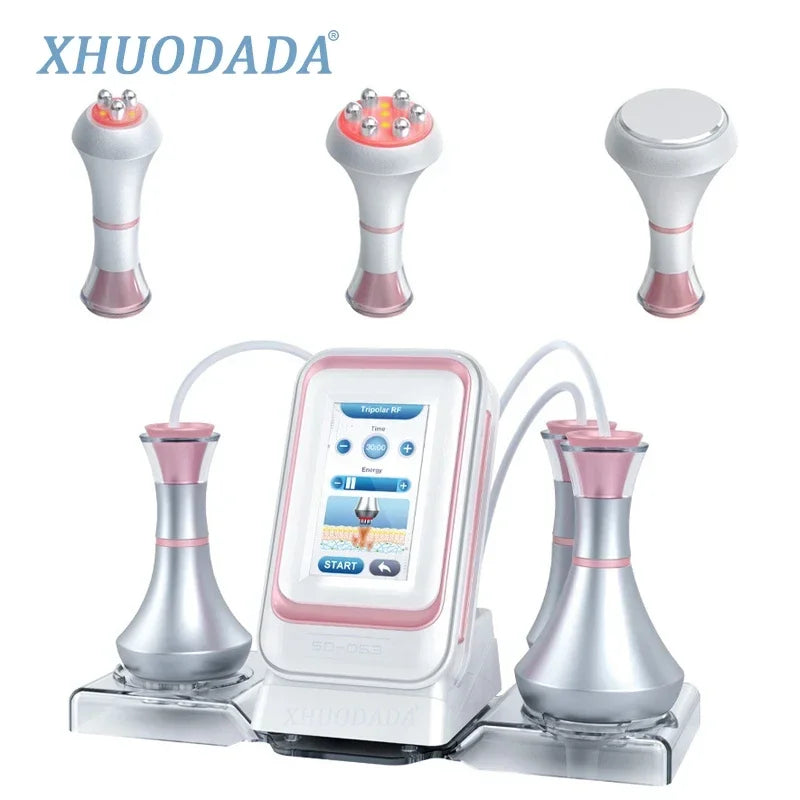 80K 3 in 1 Cavitation Ultrasonic Body Slimming Machine Multi-Polar Frequency Anti-Wrinkle Rejuvenation Skin Lift Tighten Device