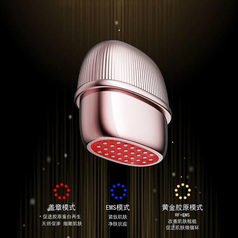 New Multi-Polar RF Beauty Device Facial Lifting Skin Tightening Anti-Aging Wrinkle 3 Color Light Skincare Massage 24K Gold