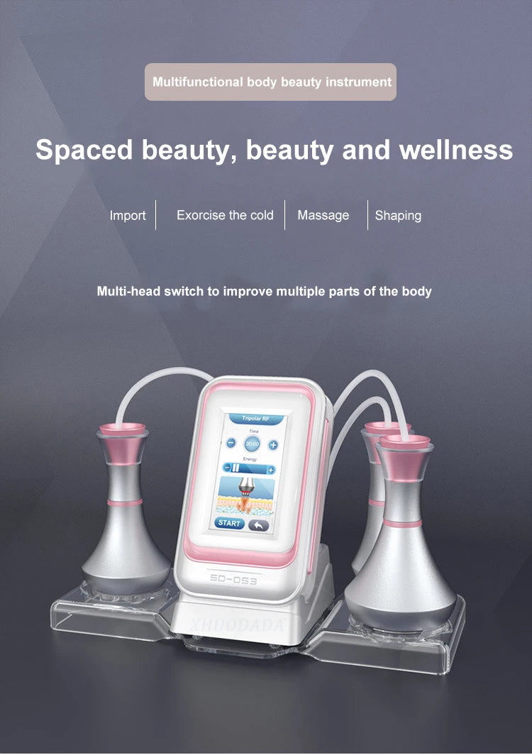 80K 3 in 1 Cavitation Ultrasonic Body Slimming Machine Multi-Polar Frequency Anti-Wrinkle Rejuvenation Skin Lift Tighten Device