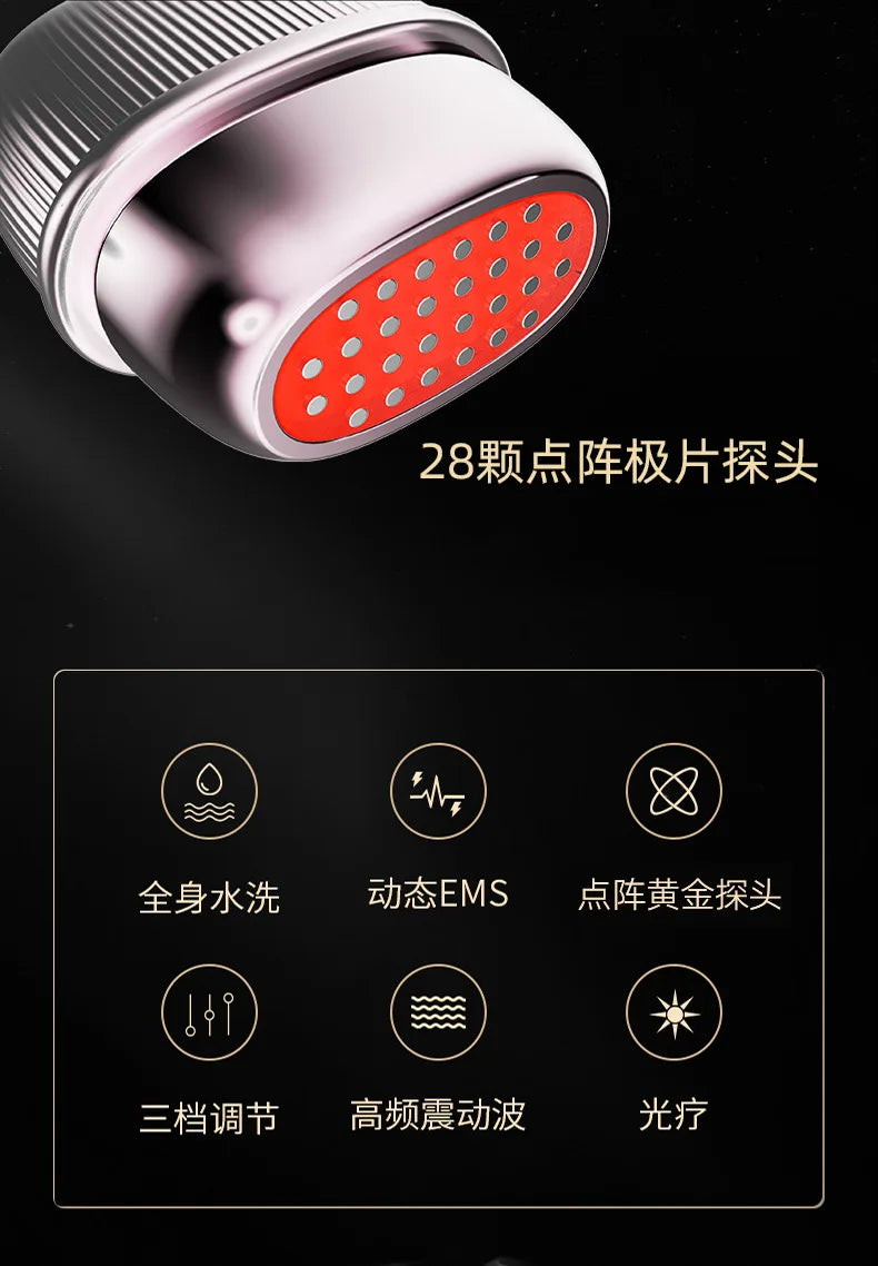 New Multi-Polar RF Beauty Device Facial Lifting Skin Tightening Anti-Aging Wrinkle 3 Color Light Skincare Massage 24K Gold