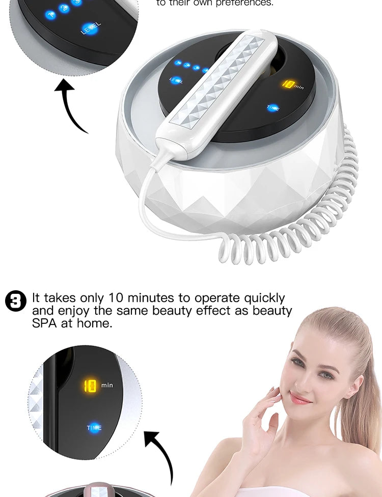Portable RF Skin Tightening Device Radio Frequency Wrinkle Reduction Anti Aging Facial Skincare Machine for Home Use