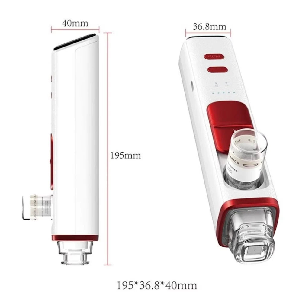 Professional Mesotherapy Gun for Facial Skin Care, Double-headed Negative Pressure Conductive Pulse To Revitalize The Skin