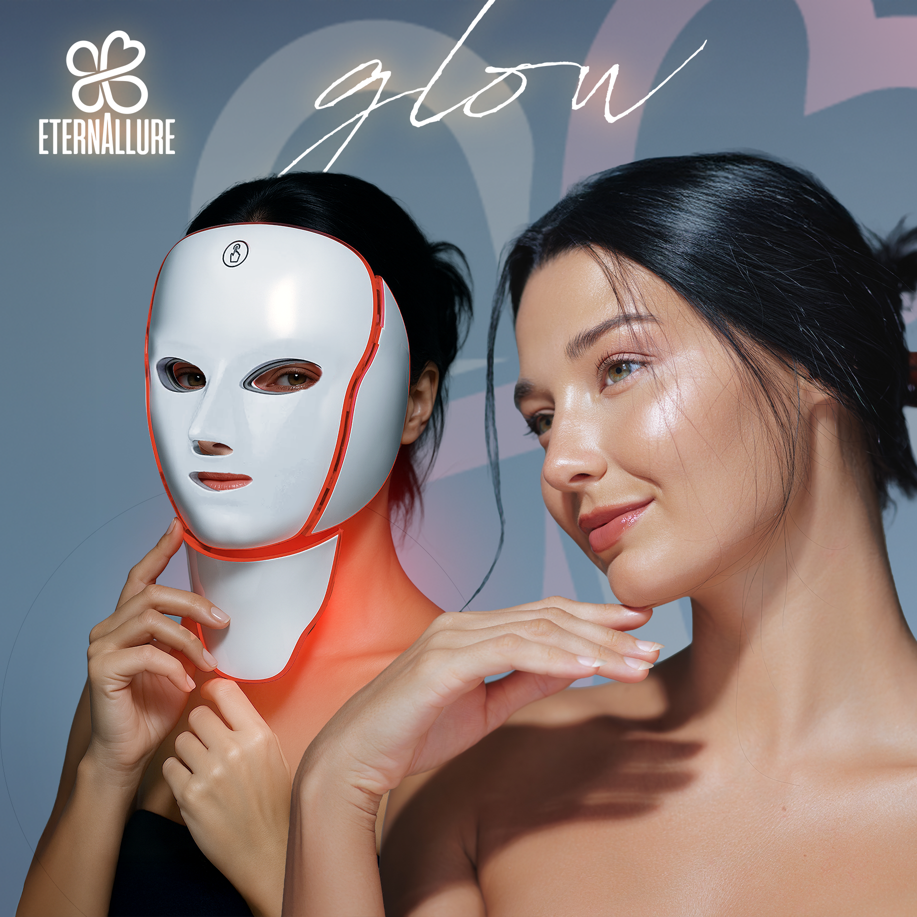 EternaGlow™ Premium Wireless 7-Color LED Light Therapy Mask (2 in 1 • Face + Neck)