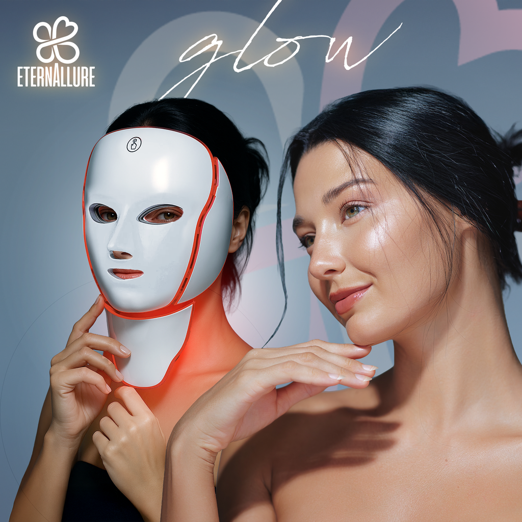 EternaGlow™ Premium Wireless 7-Color LED Light Therapy Mask (2 in 1 • Face + Neck)
