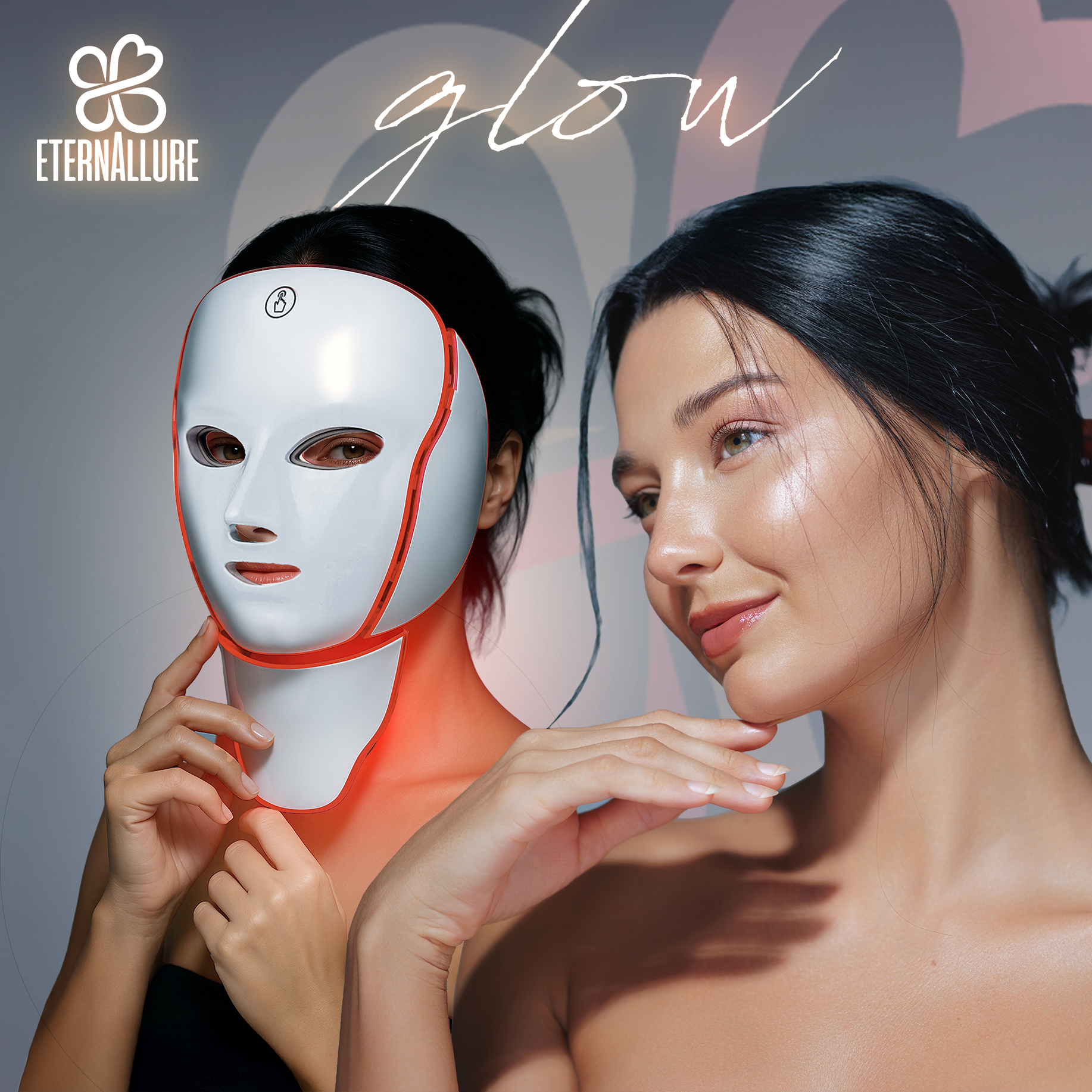 EternaGlow™ Premium Wireless 7-Color LED Light Therapy Mask (2 in 1 • Face + Neck)