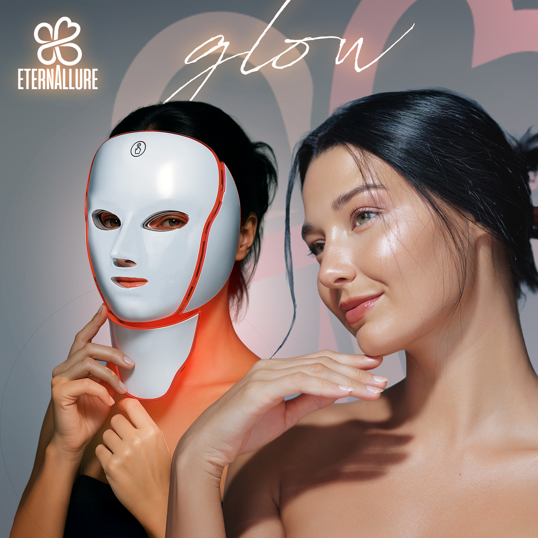 EternaGlow™ Premium Wireless 7-Color LED Light Therapy Mask (2 in 1 • Face + Neck)